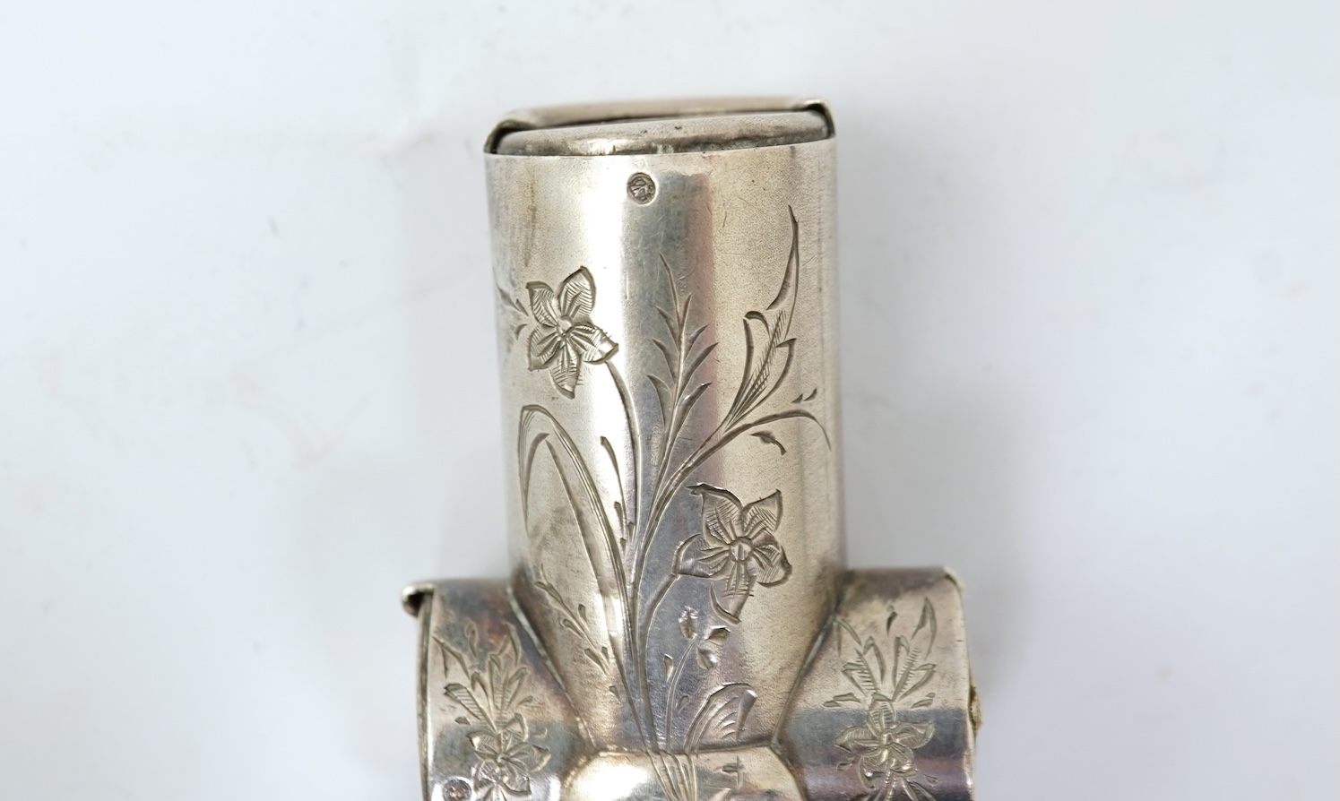 A late 19th/early 20th century Russian 84 zolotnik silver coin case